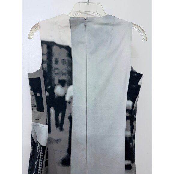 Akris Vivian Maier Camera Dress Black Gray Photo Realistic Trompe l'Oeil 10 - Picture 10 of 16